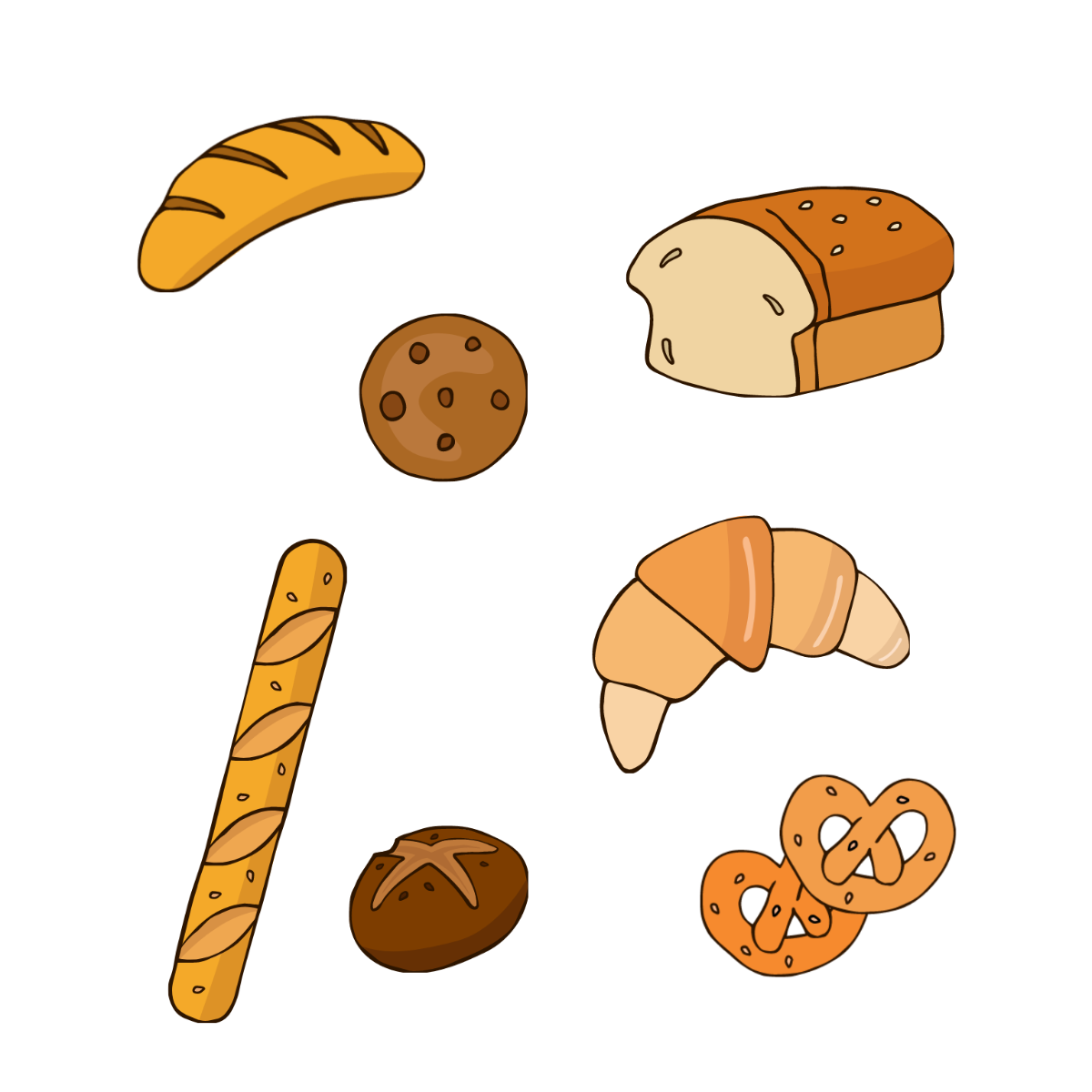 Bread Vector Template