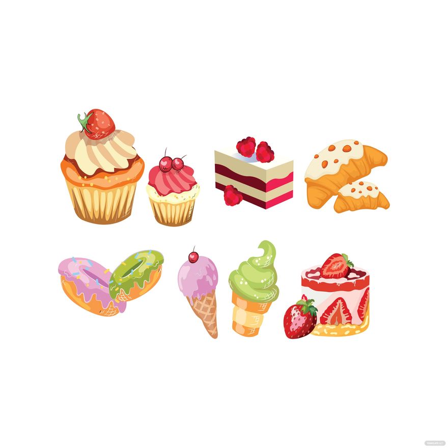Free Dessert Vector in Illustrator, EPS, SVG, JPG, PNG