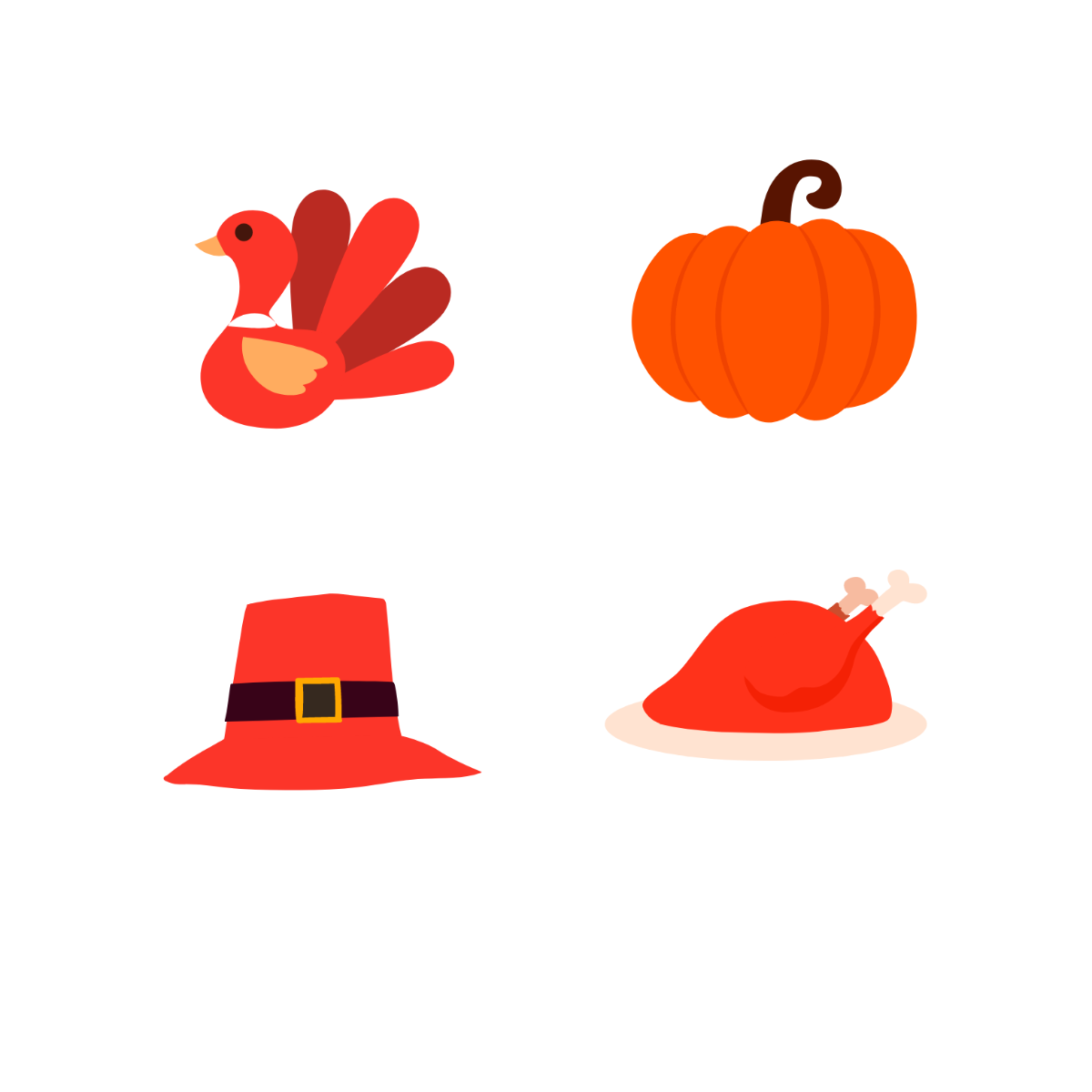 Red Thanksgiving Vector Template