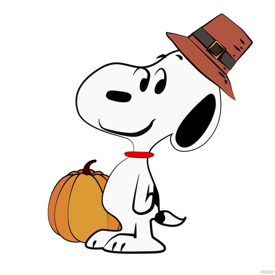 Snoopy Thanksgiving Vector Template