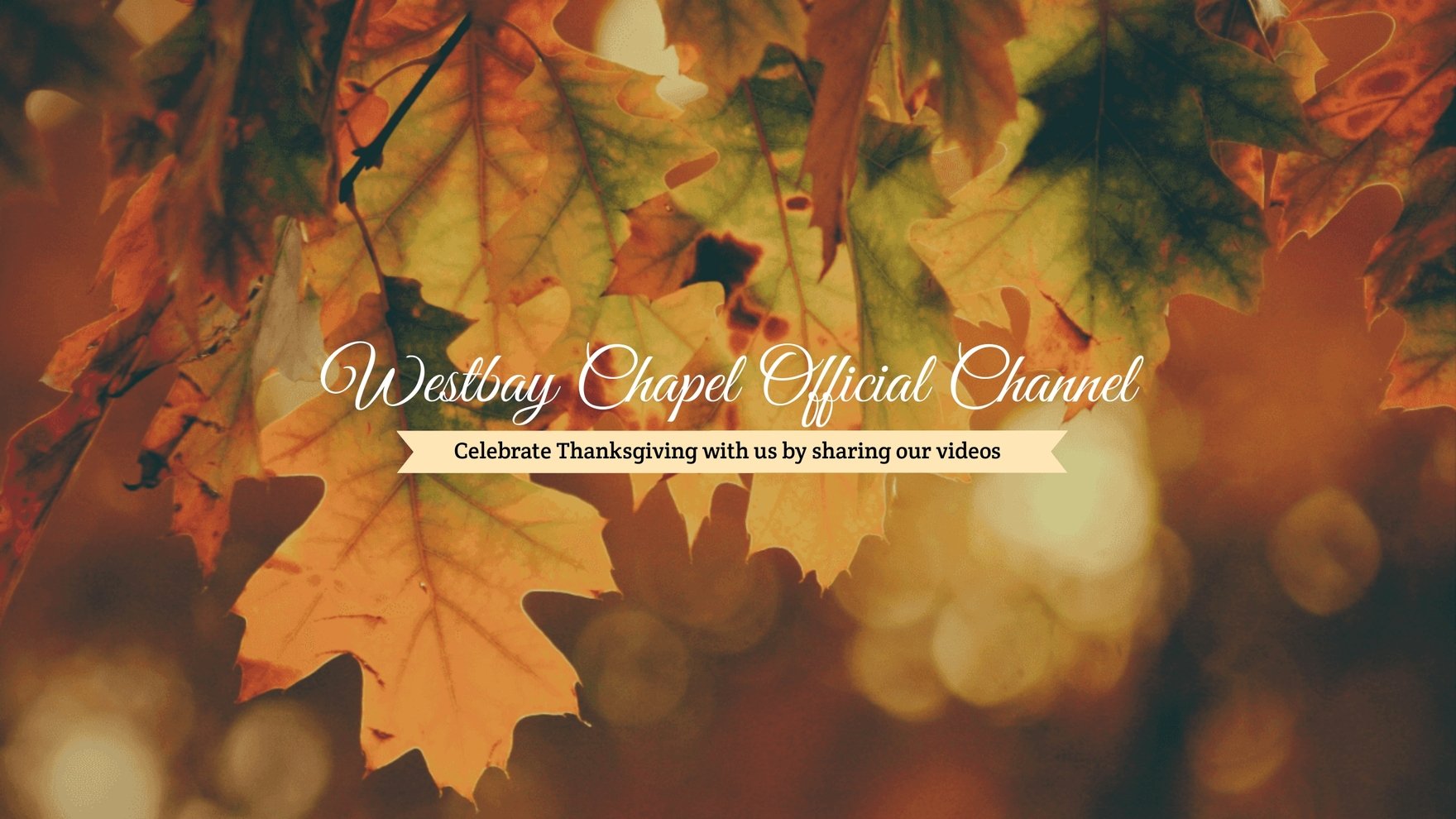 Thanksgiving Church Service Youtube Banner Template