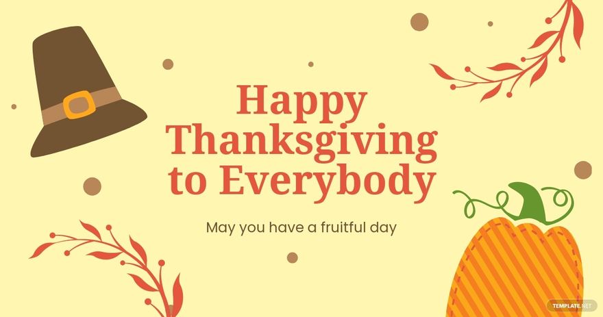 Free Happy Thanksgiving Facebook Post Template