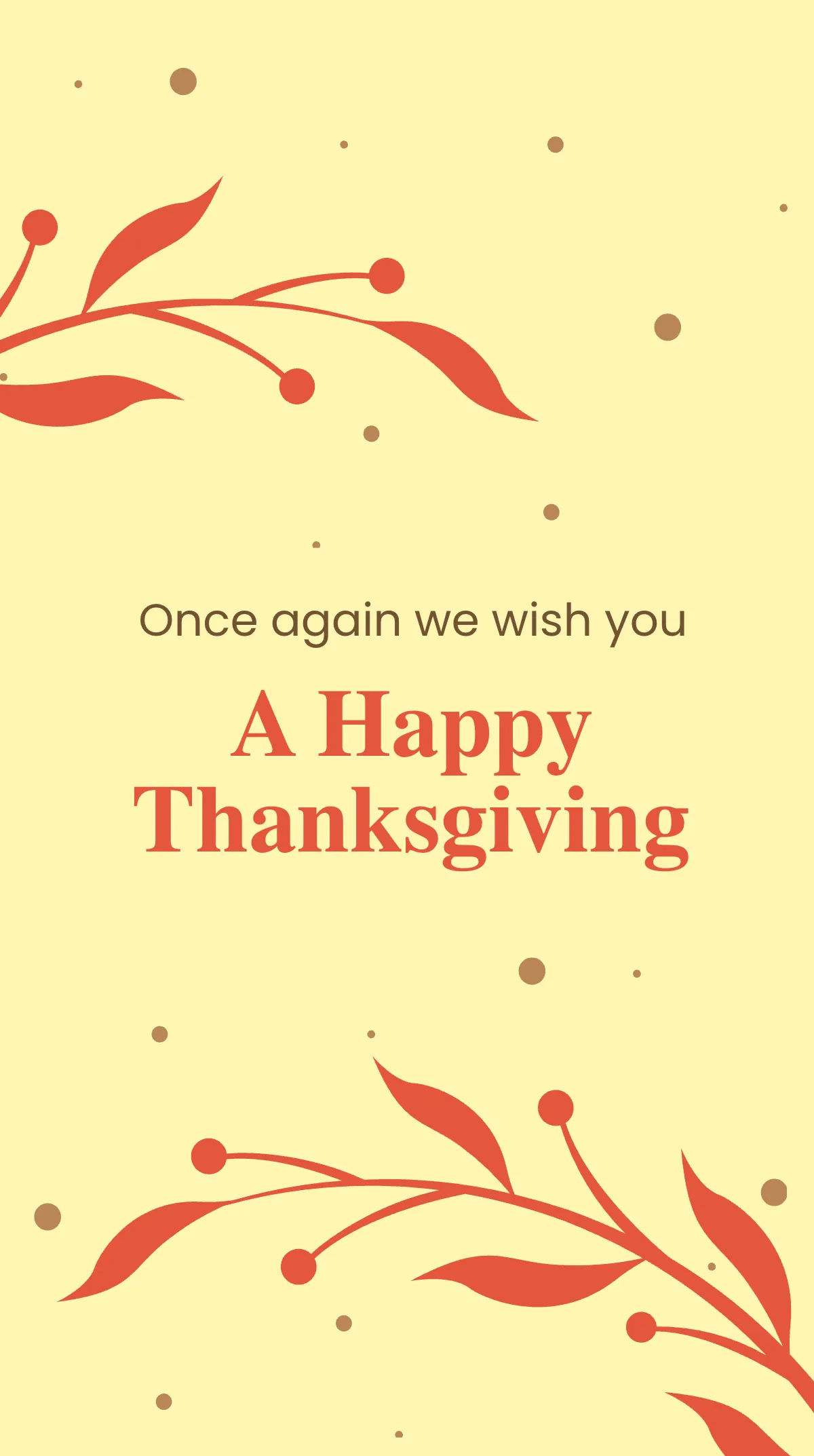 Free Happy Thanksgiving Instagram Story Template to Edit Online