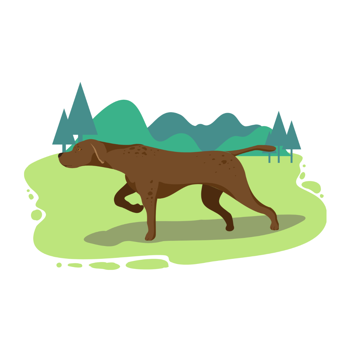 Hunting Dog Vector Template