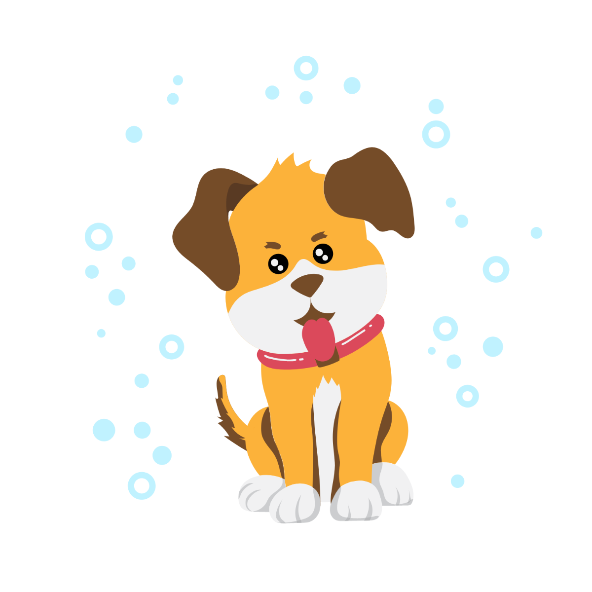 Free Happy Dog Vector Template