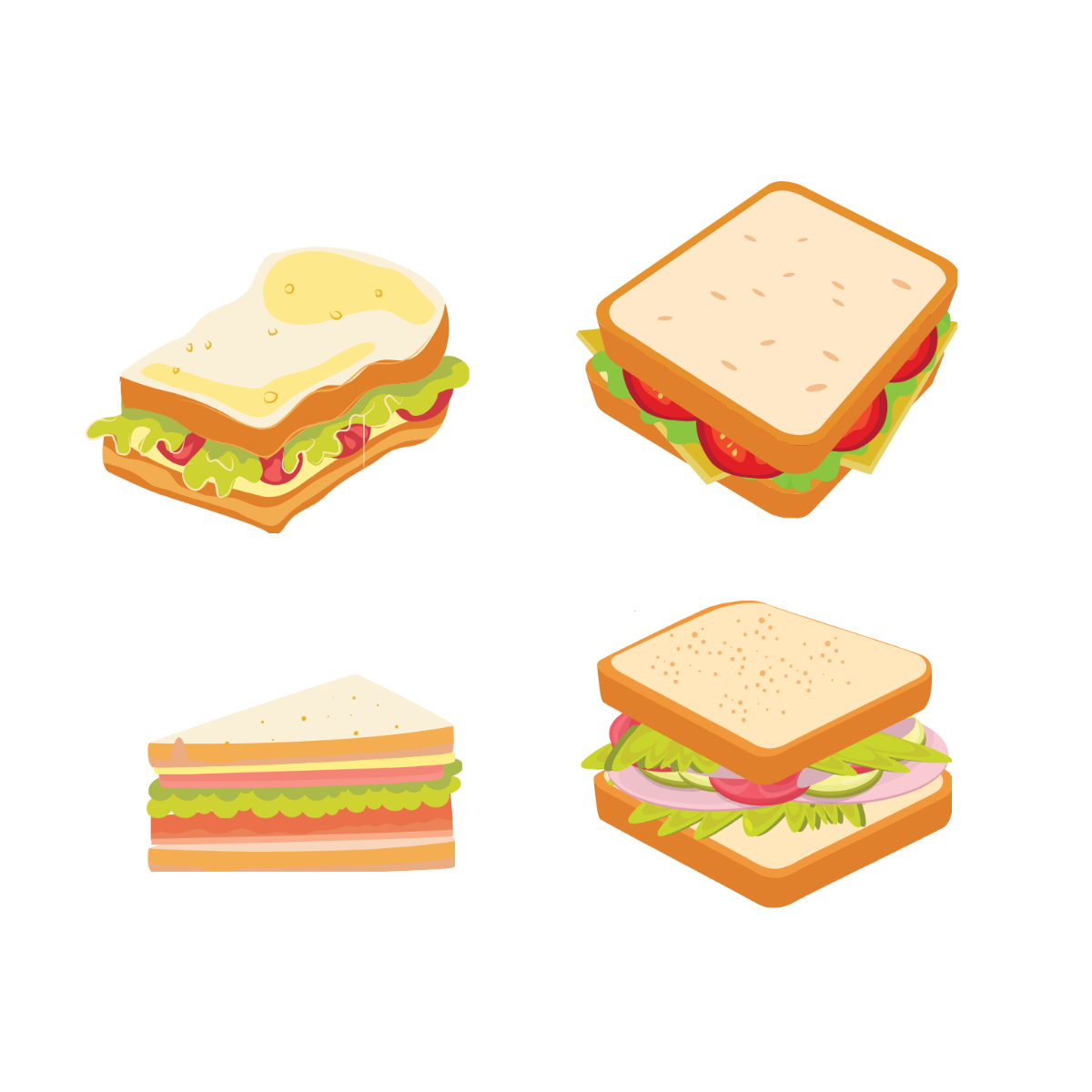 Free Sandwich Vector Template
