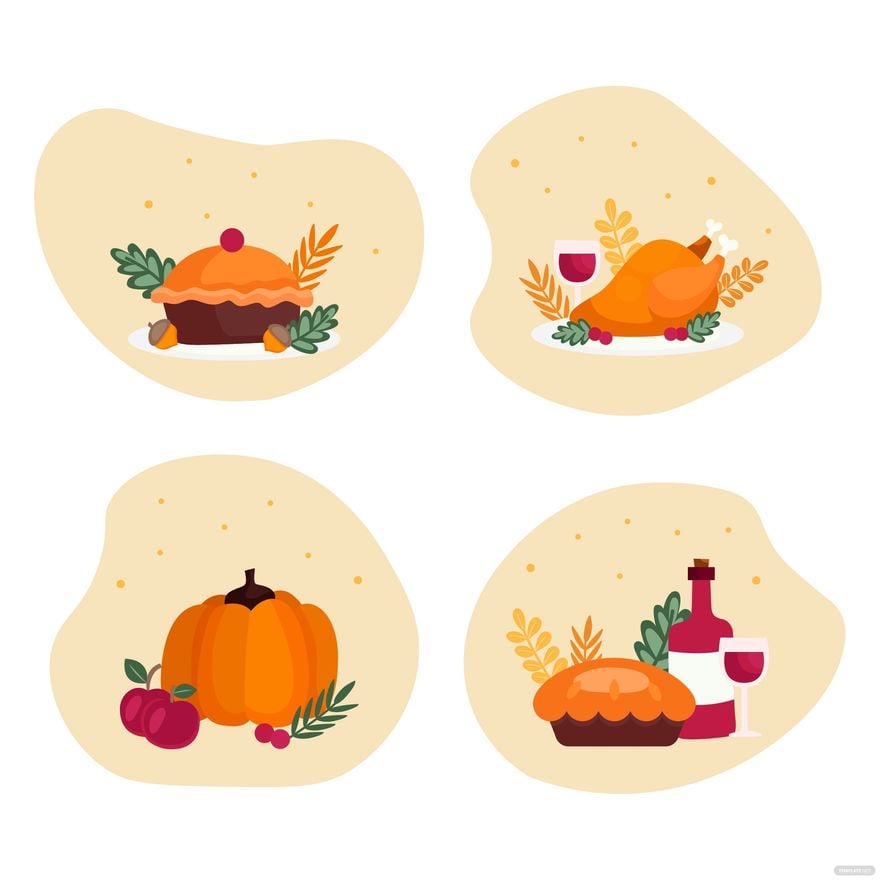 Free Thanksgiving Meal Vector in Illustrator, EPS, SVG, JPG, PNG