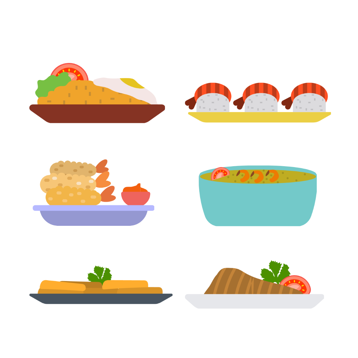 Free Lunch Vector Template