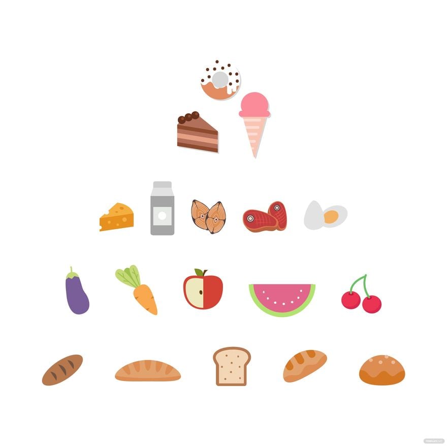 Food Pyramid Vector in Illustrator, EPS, SVG, JPG, PNG