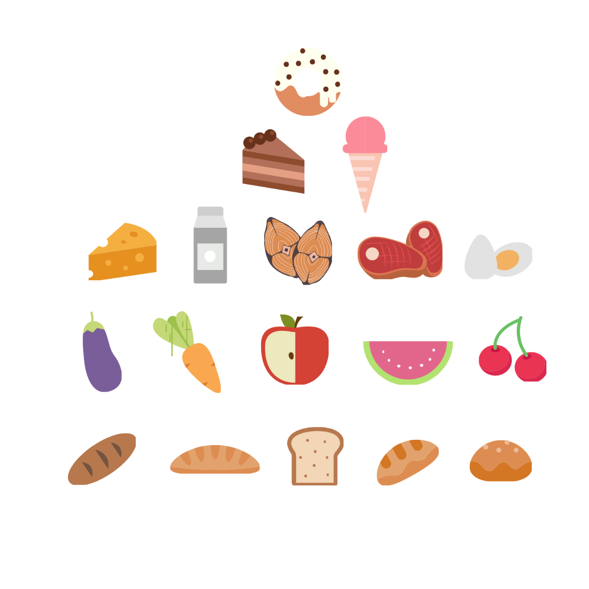Food Pyramid Vector Template