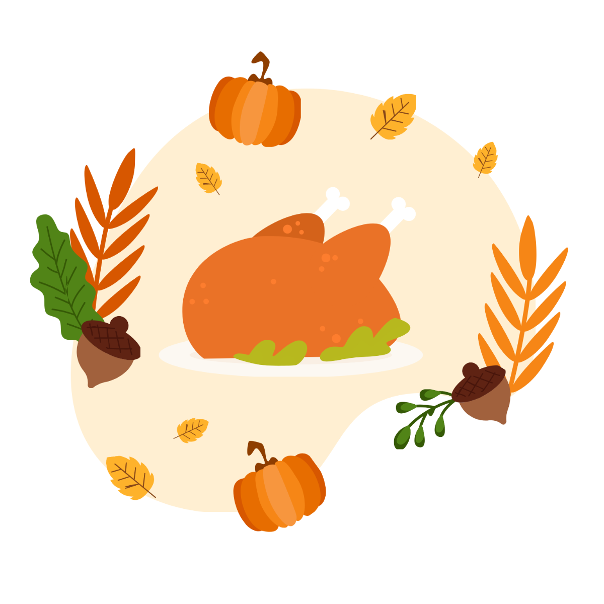 Autumn Thanksgiving Vector Template
