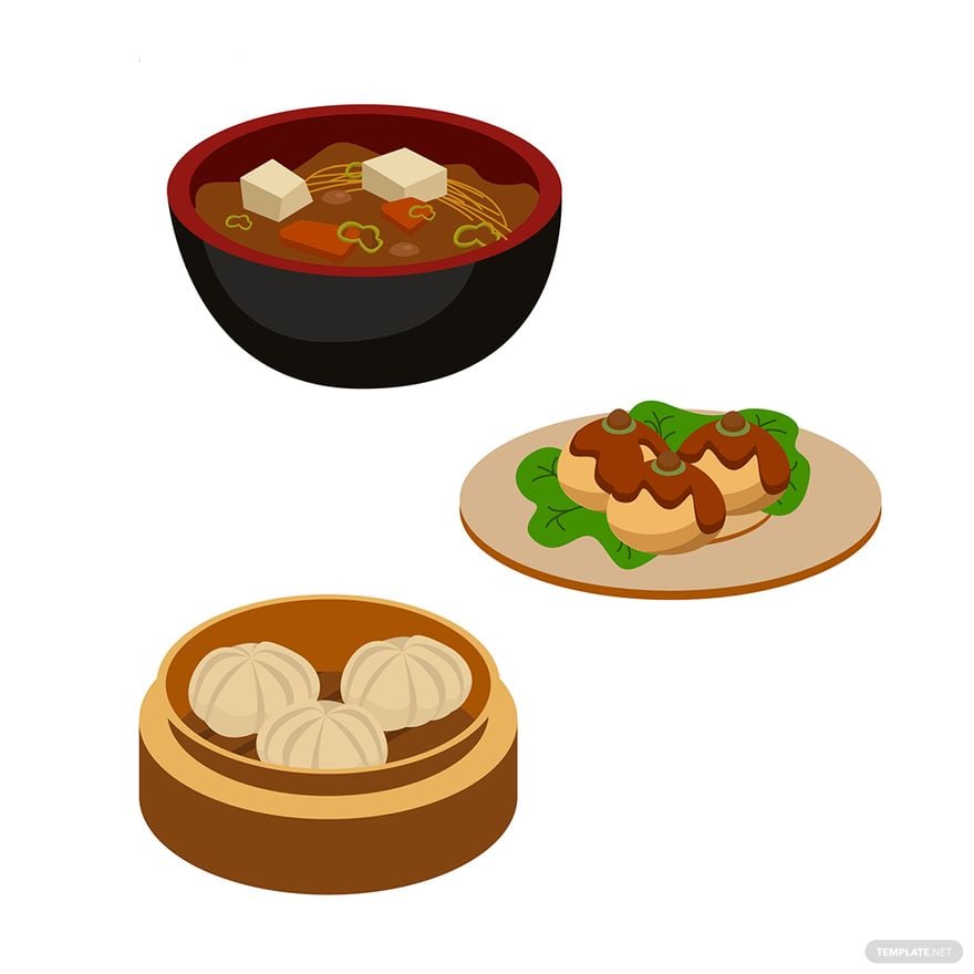 Asian Food Vector in Illustrator, EPS, SVG, JPG, PNG