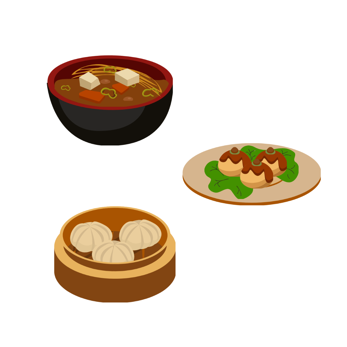 Free Asian Food Vector Template