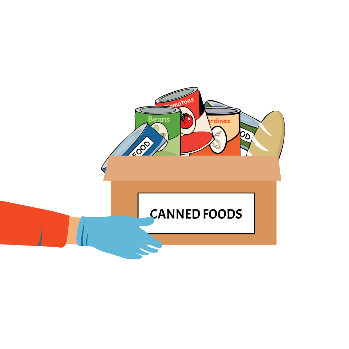Canned Foods Vector Template