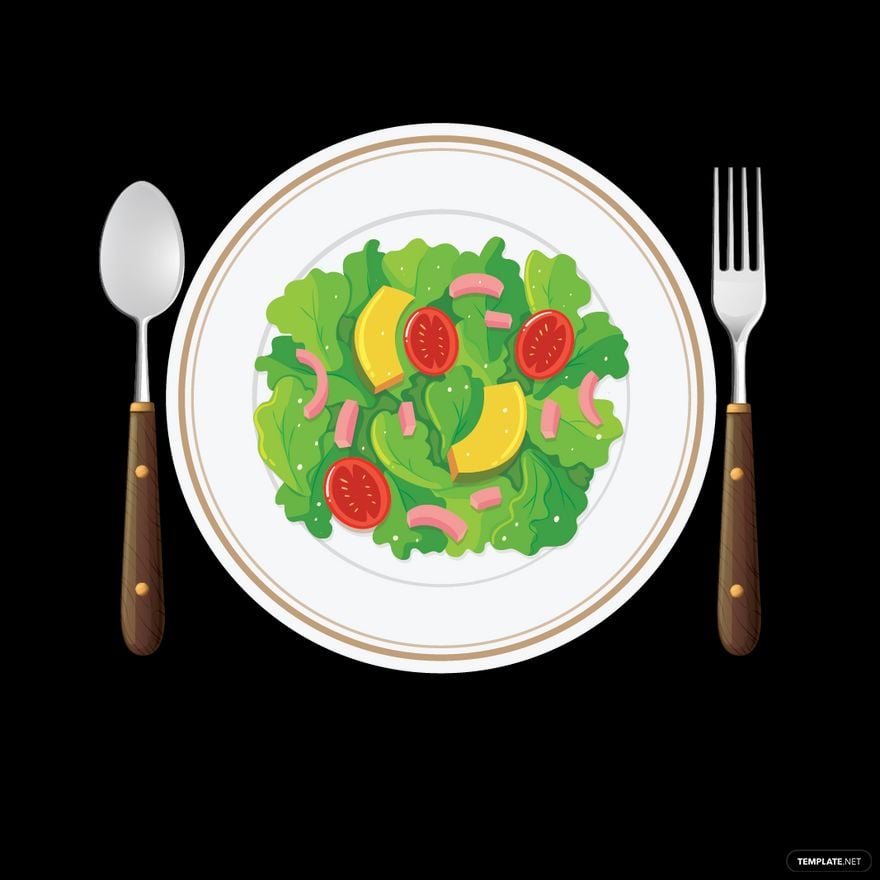 Food Plate Vector Template