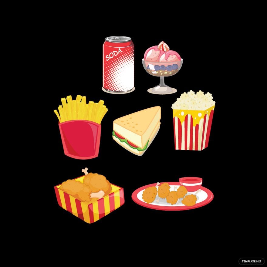 Free Junk Foods Vector in Illustrator, EPS, SVG, JPG, PNG