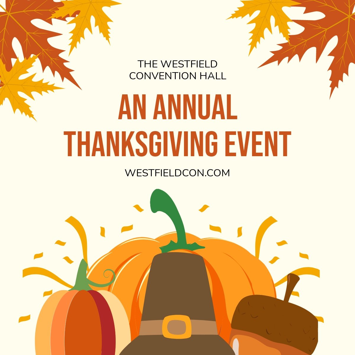 Free Thanksgiving Event Linkedin Post Template