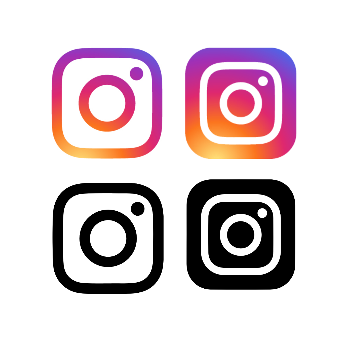 Instagram Colour Logo Vector Template