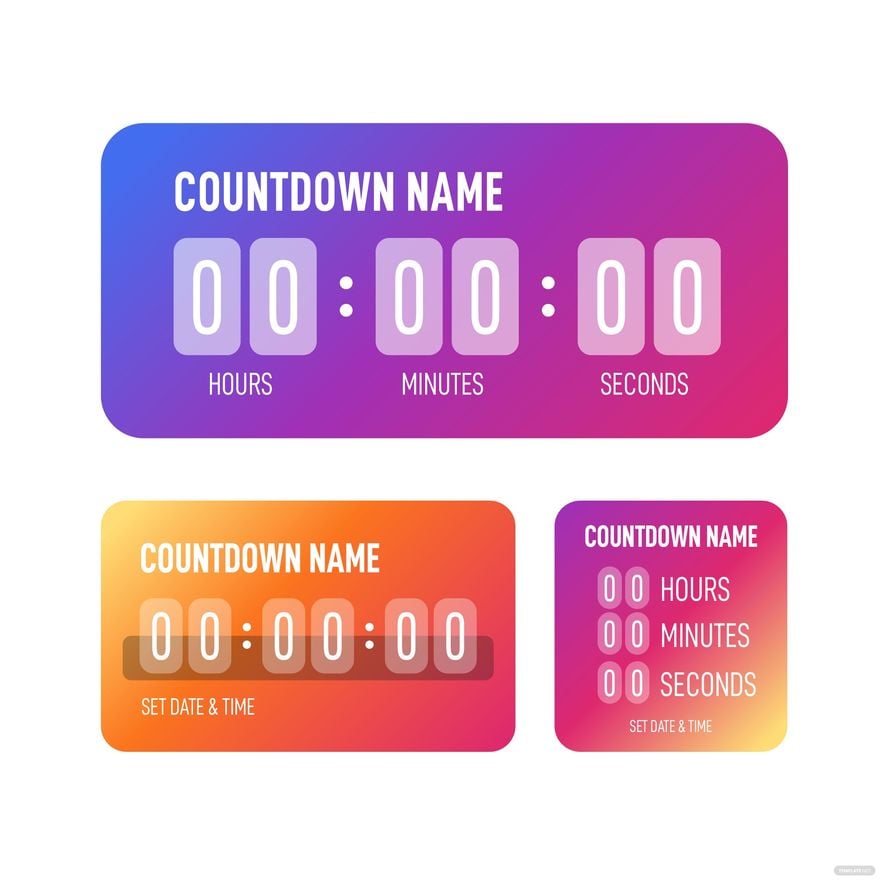 Instagram Countdown Vector