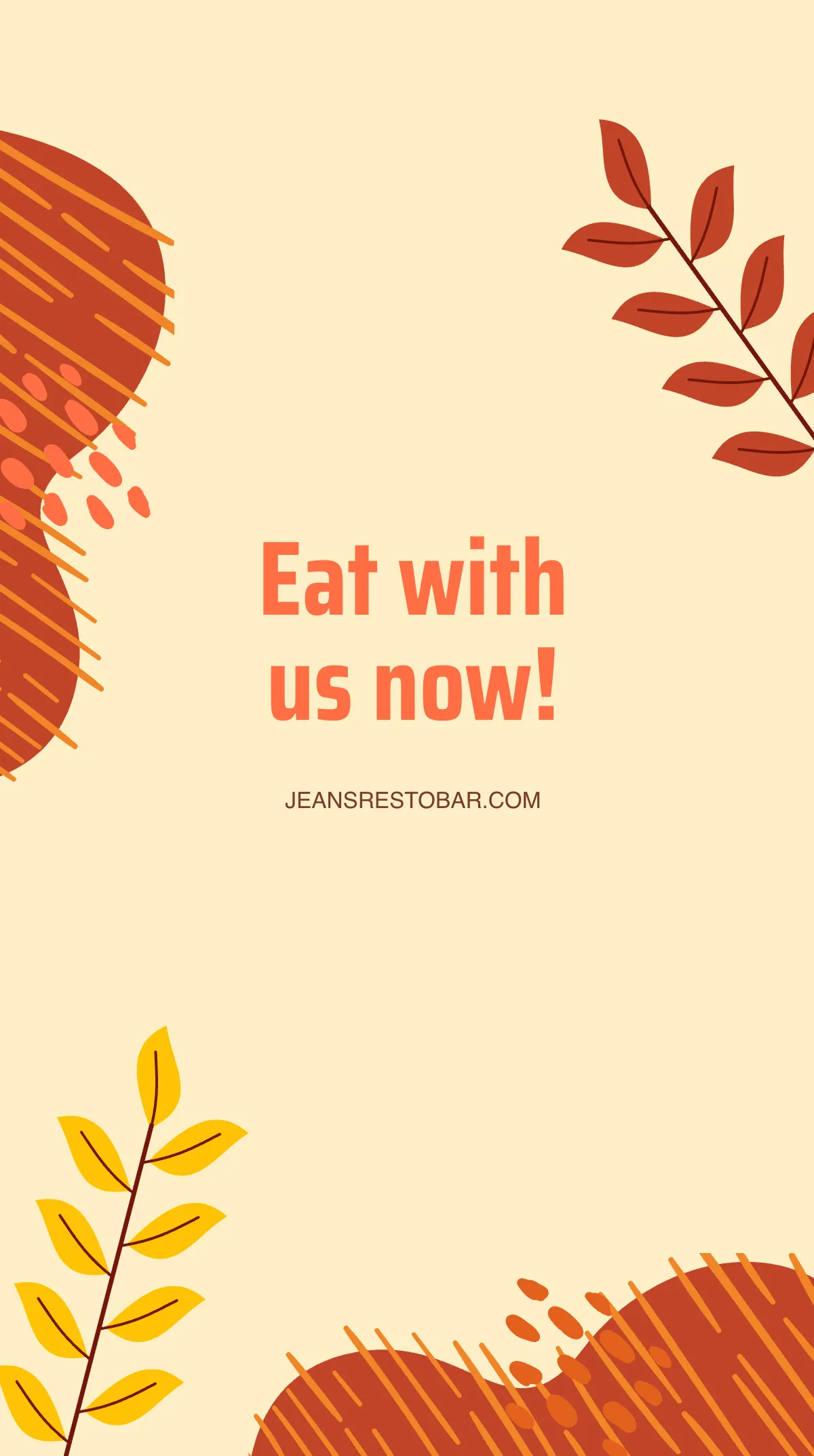 Free Restaurant Thanksgiving Instagram Story Template to Edit Online