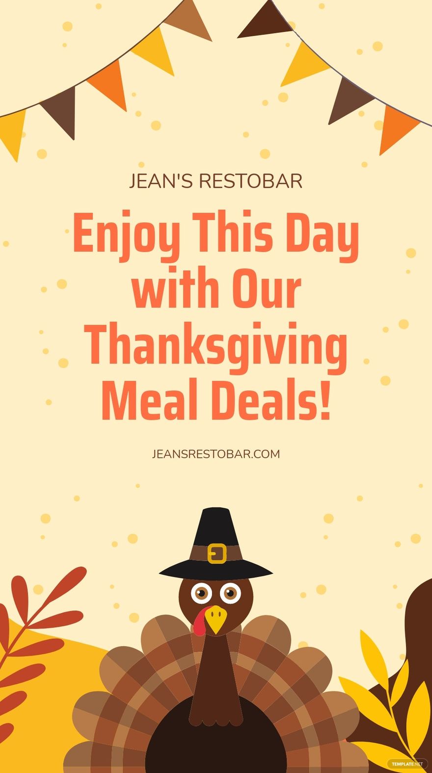 Free Restaurant Thanksgiving Instagram Story Template