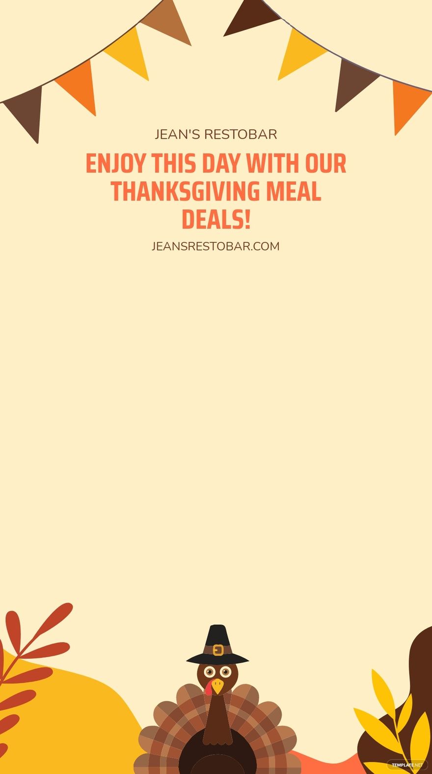 Free Restaurant Thanksgiving Snapchat Geofilter Template