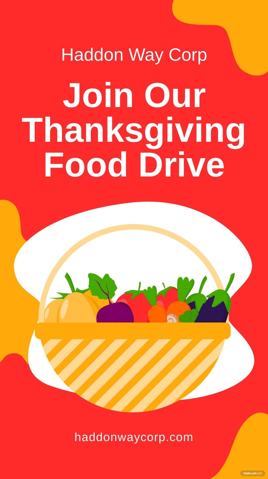 Thanksgiving Food Drive Whatsapp Post Template