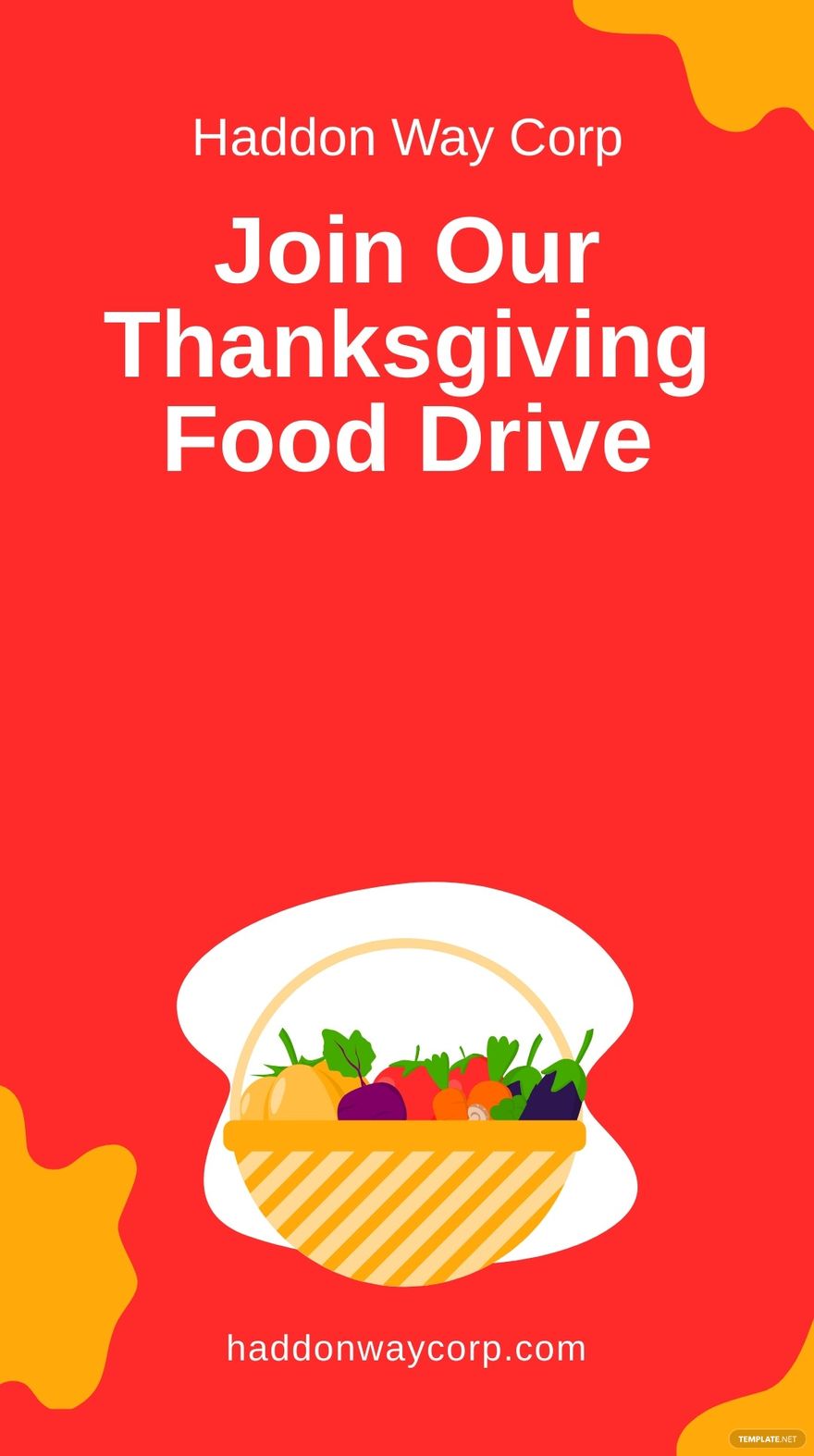 Thanksgiving Food Drive Snapchat Geofilter Template