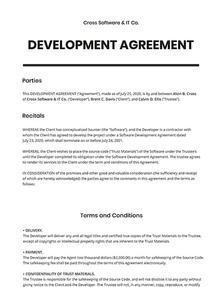 Source Code Trust Agreement Development