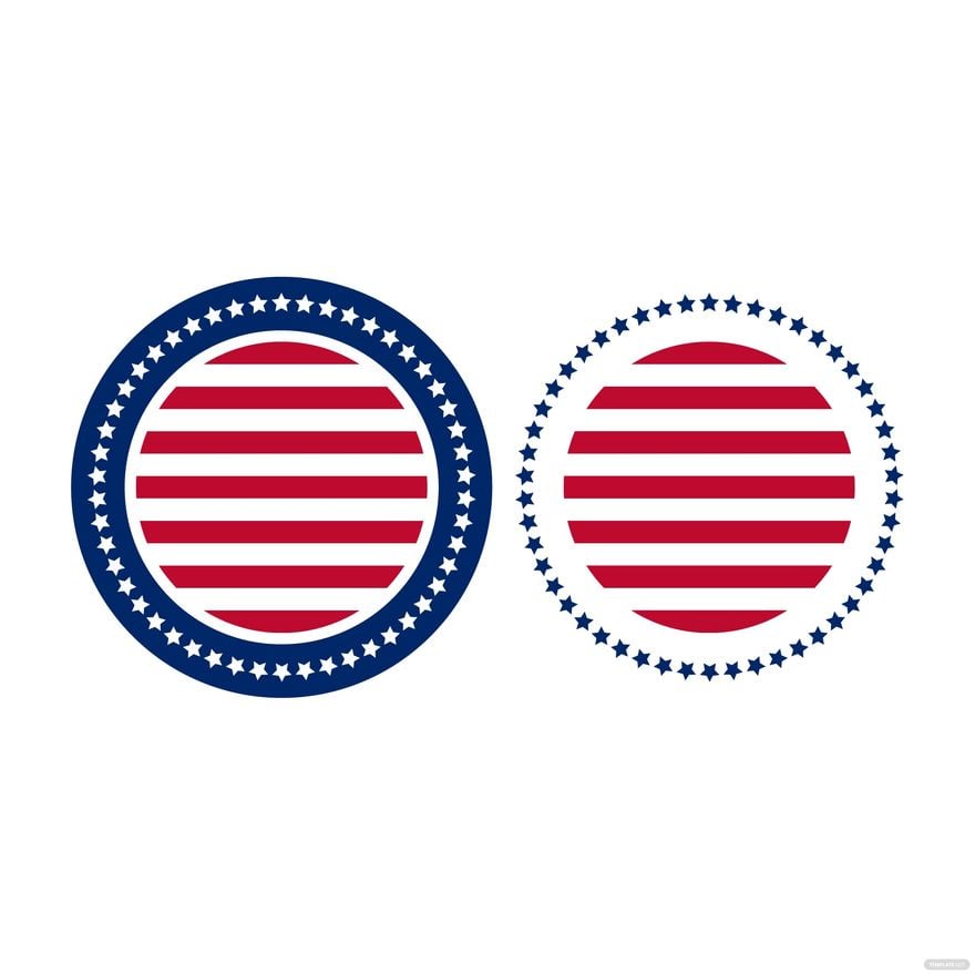 Free American Flag Circle Stars Vector