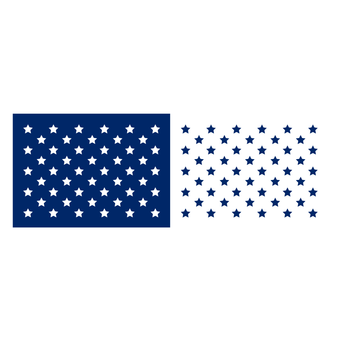 American Flag 50 Stars Vector Template