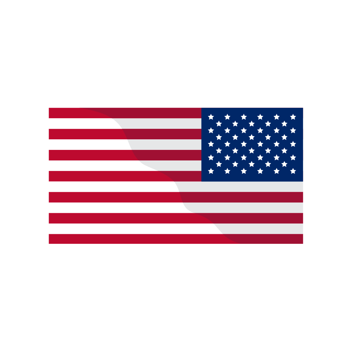Reverse American Flag Vector Template