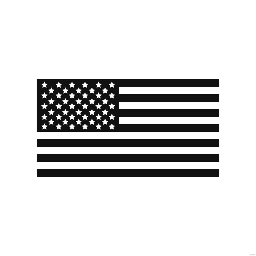 Free Black American Flag Vector