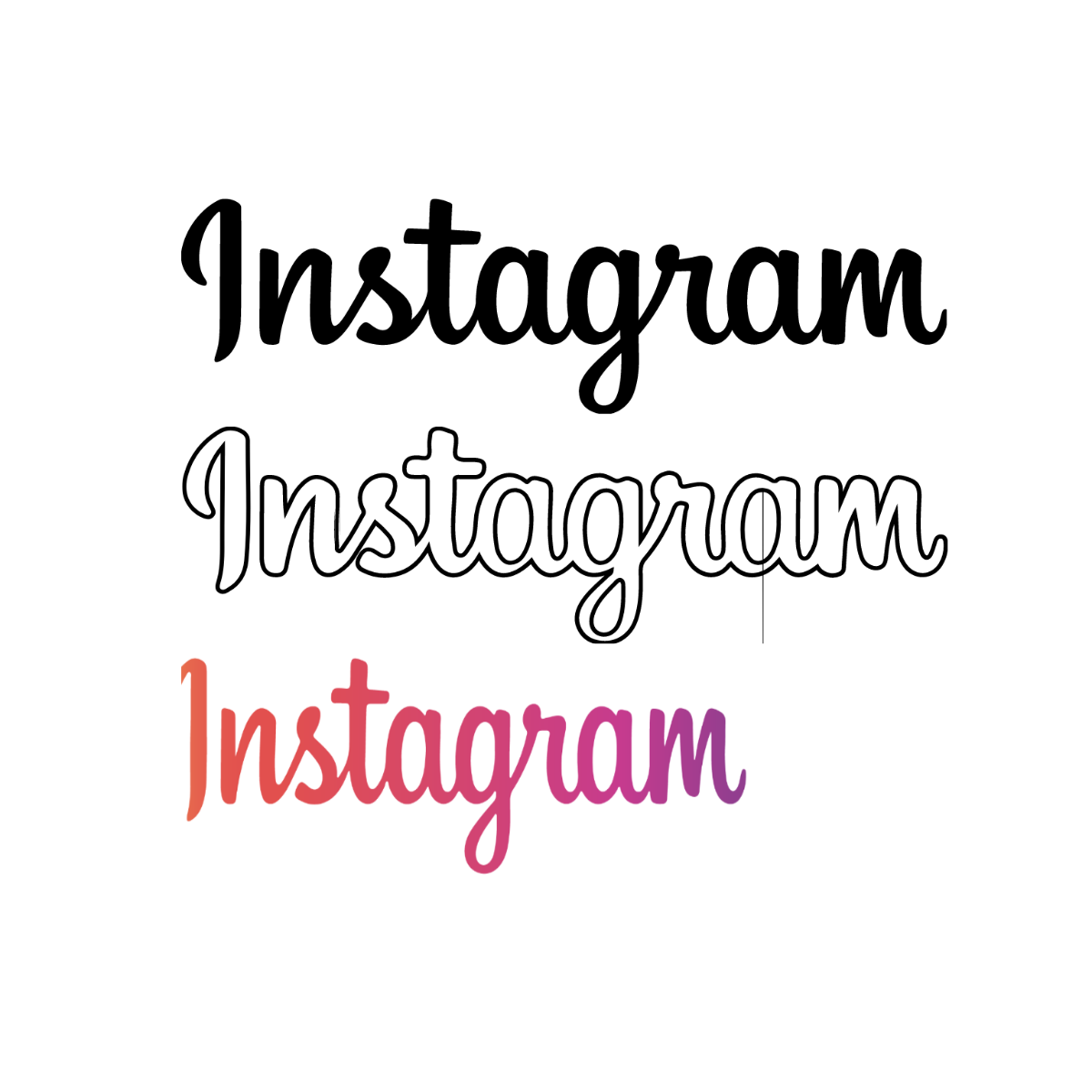 Instagram Font Vector Template