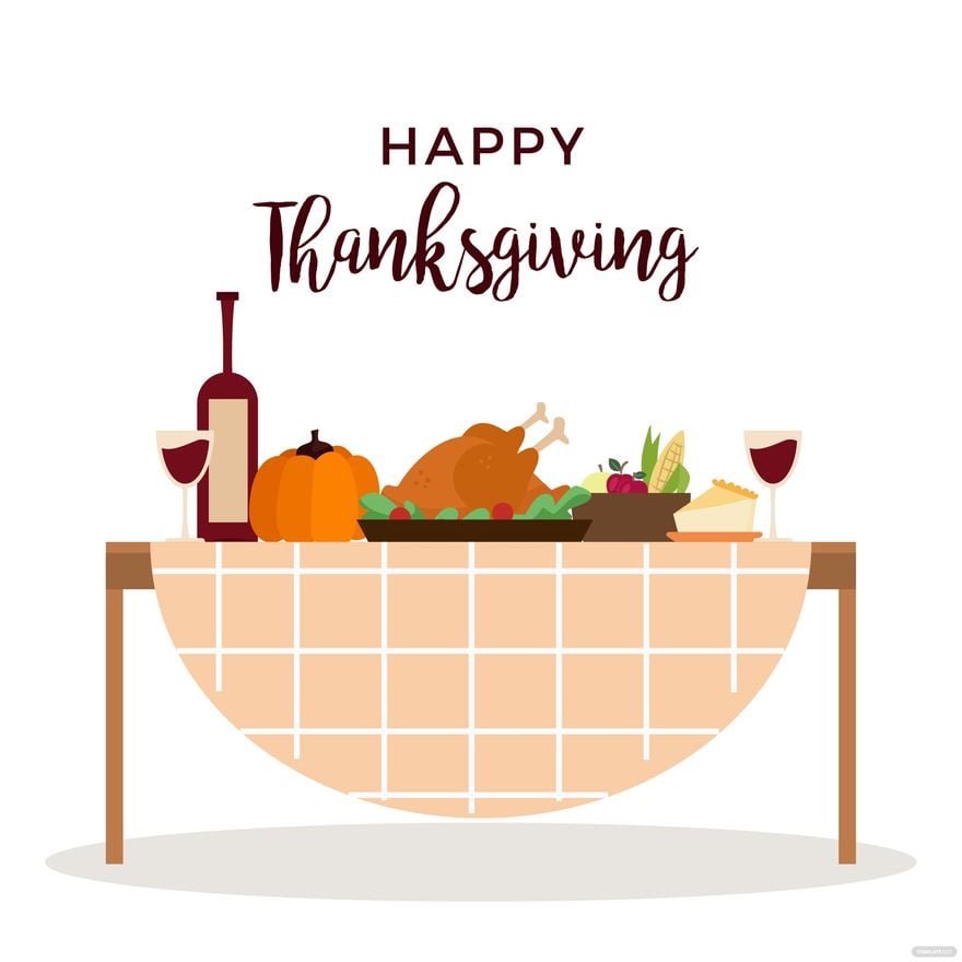 Free Thanksgiving Table Vector