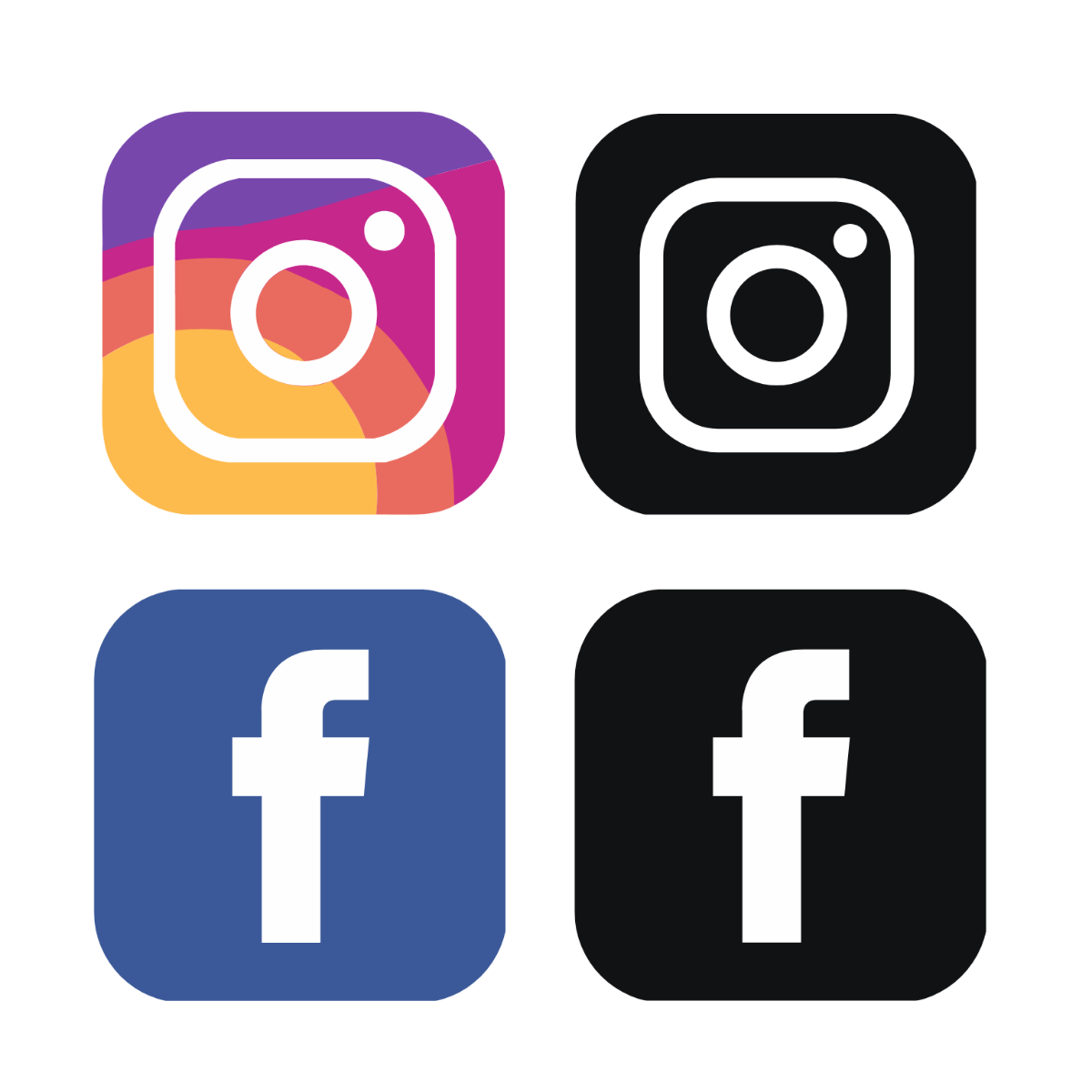 Facebook Instagram Vector Template