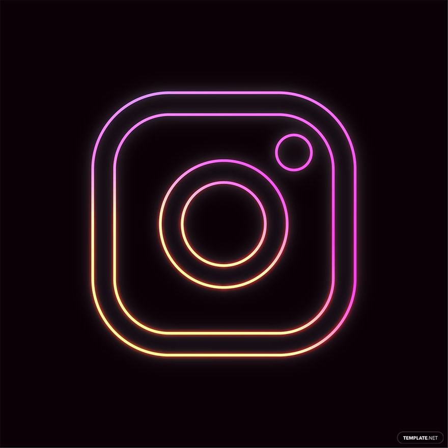 Free Neon Instagram Vector