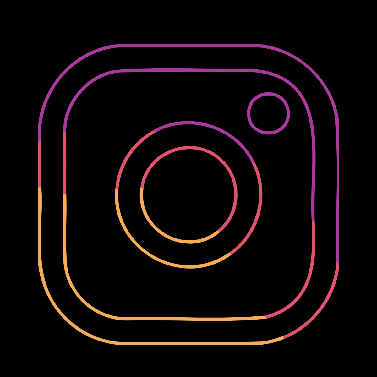 Neon Instagram Vector Template
