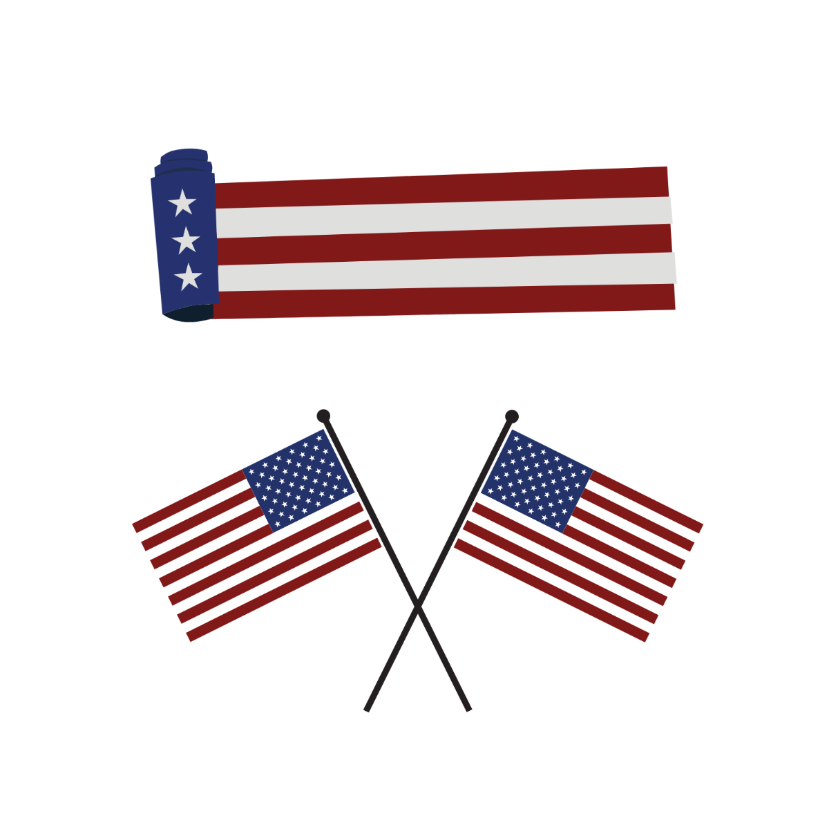 Transparent American Flag Vector Template
