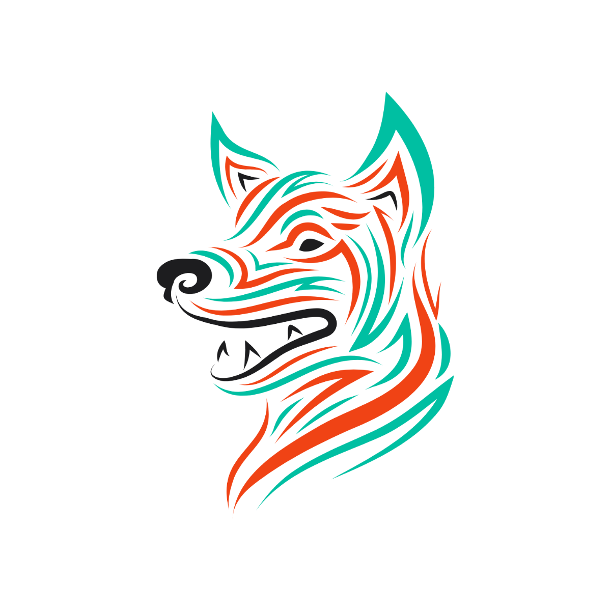 Free Tribal Dog Vector Template