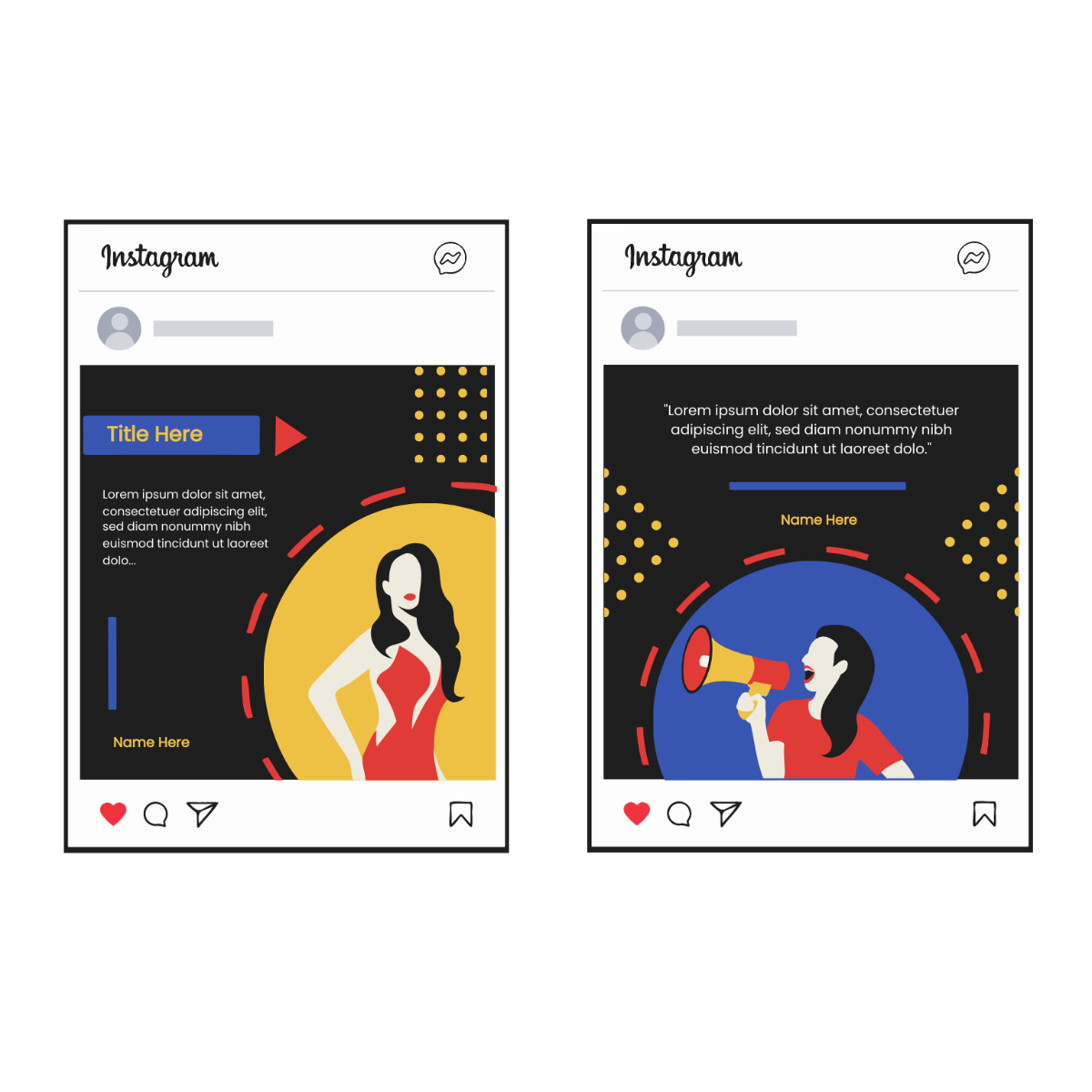 Instagram Post Design Vector Template