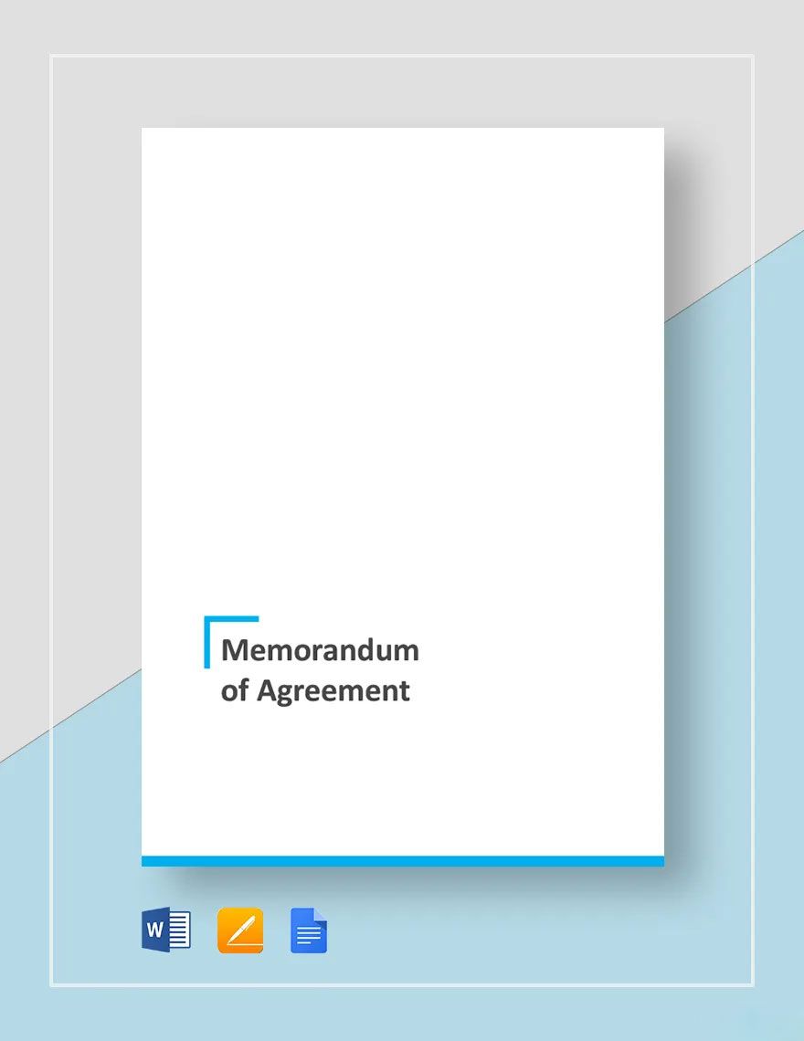 Memorandum of Agreement Template