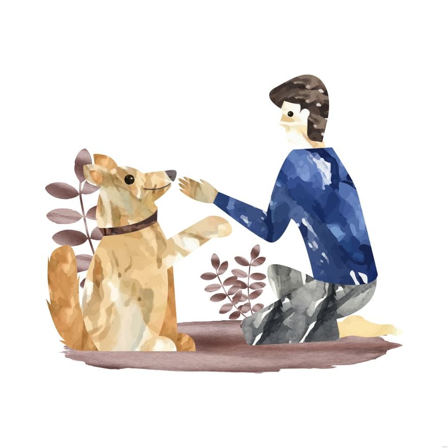 Free Watercolor Pet Illustration