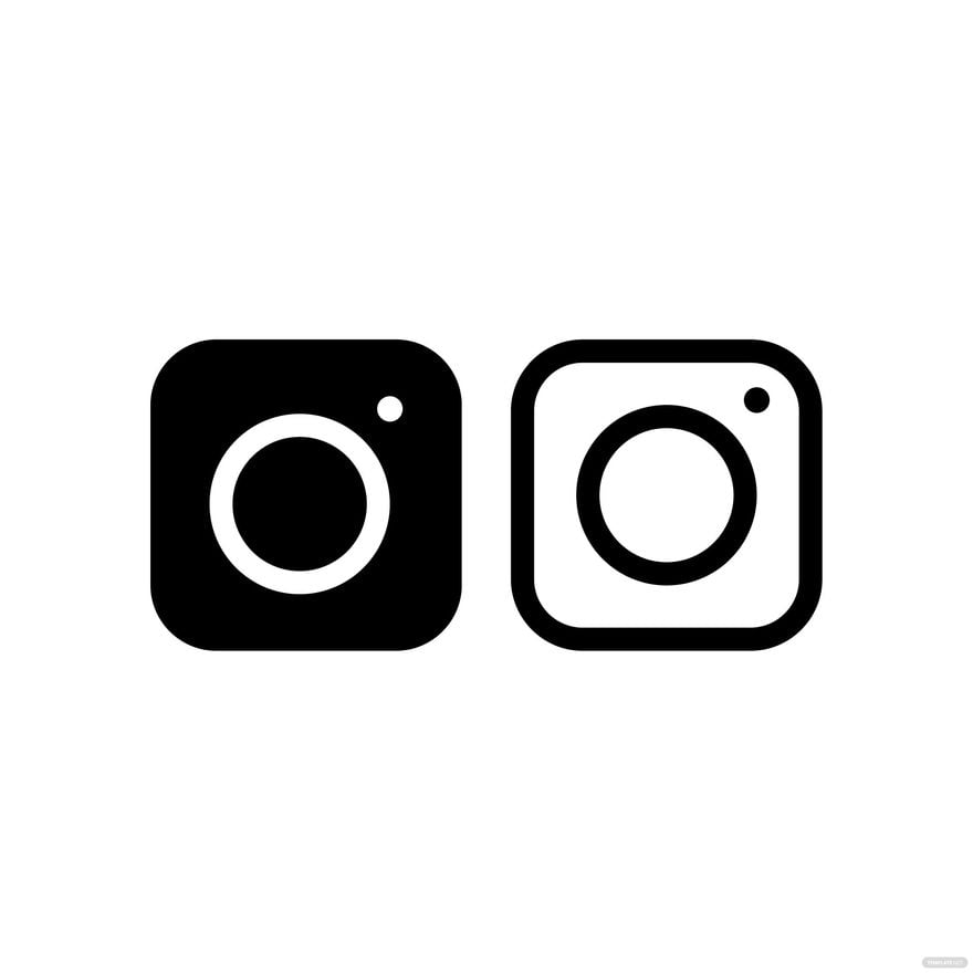 Free Instagram Black Logo Vector in Illustrator, EPS, SVG, JPG, PNG