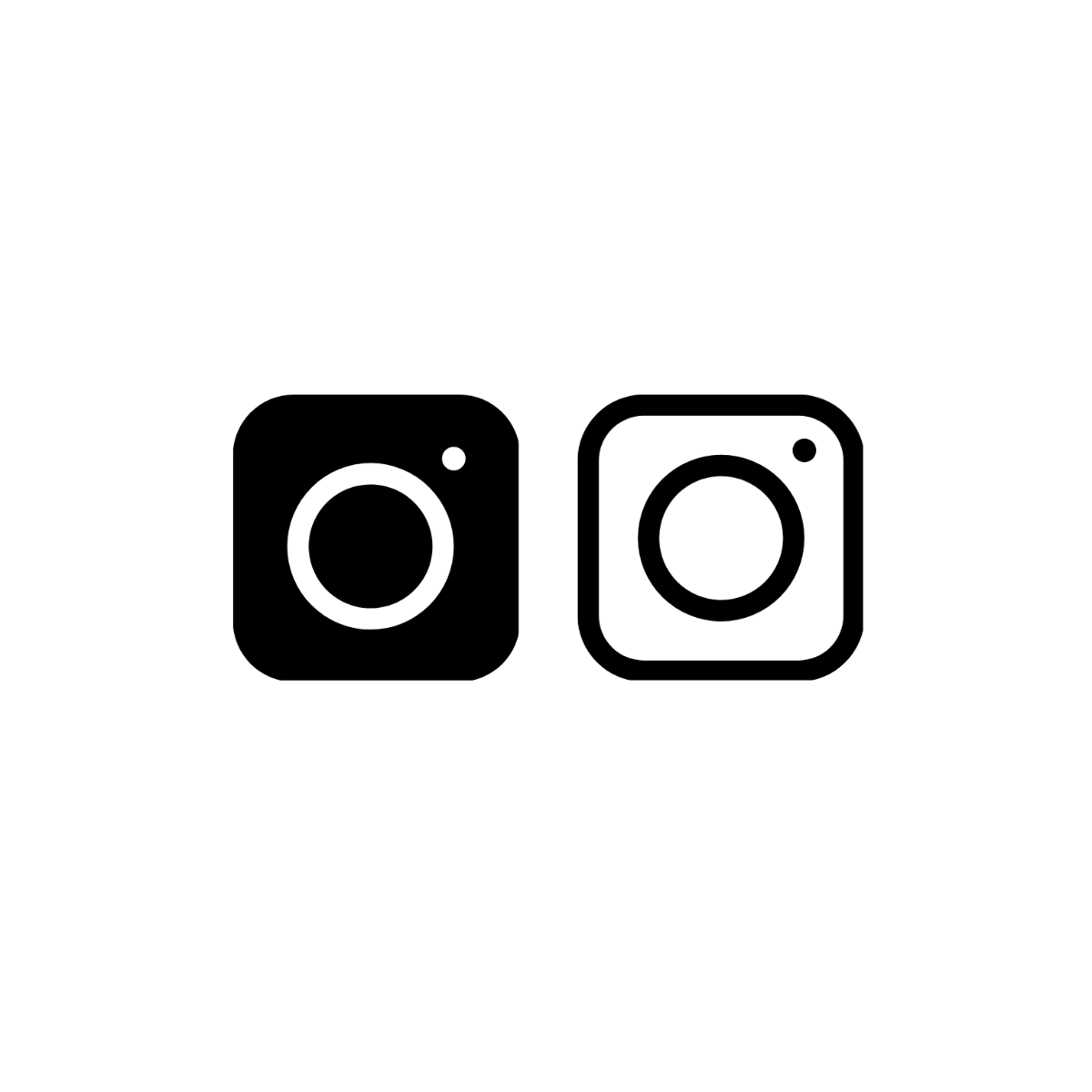 Instagram Black Logo Vector Template