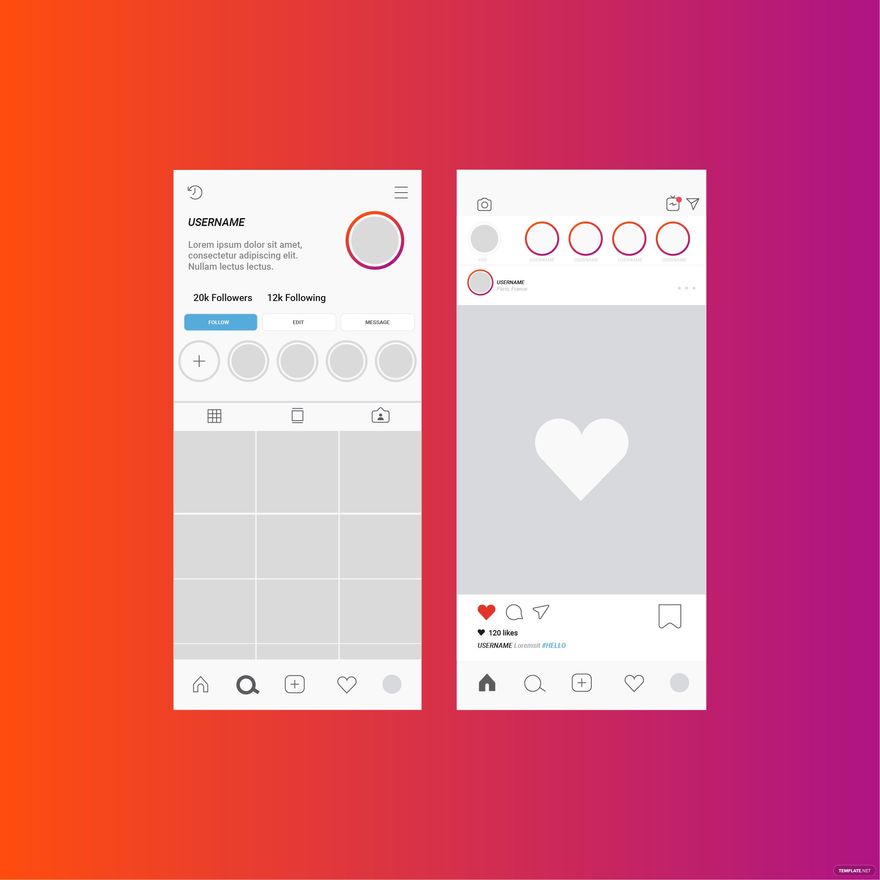 Instagram Screen Vector