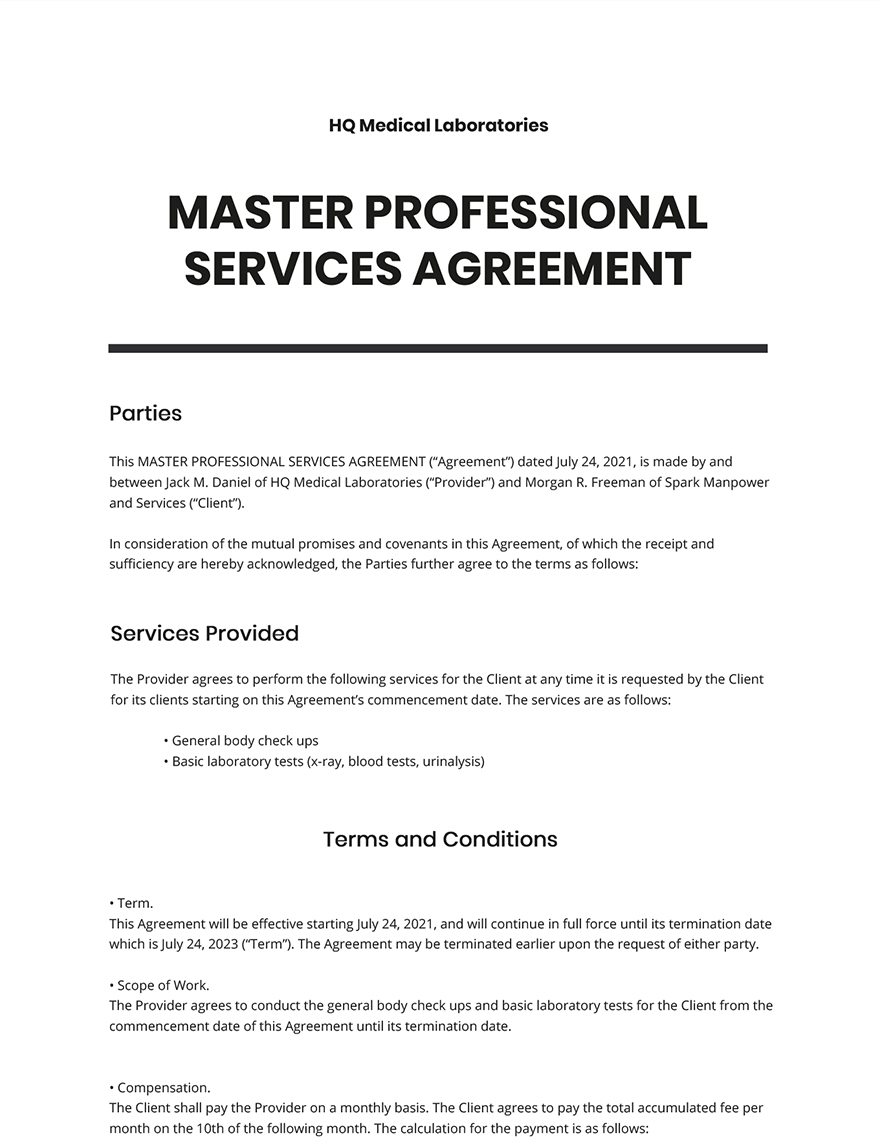 Recruitment Agreement Template Google Docs Word Apple Pages