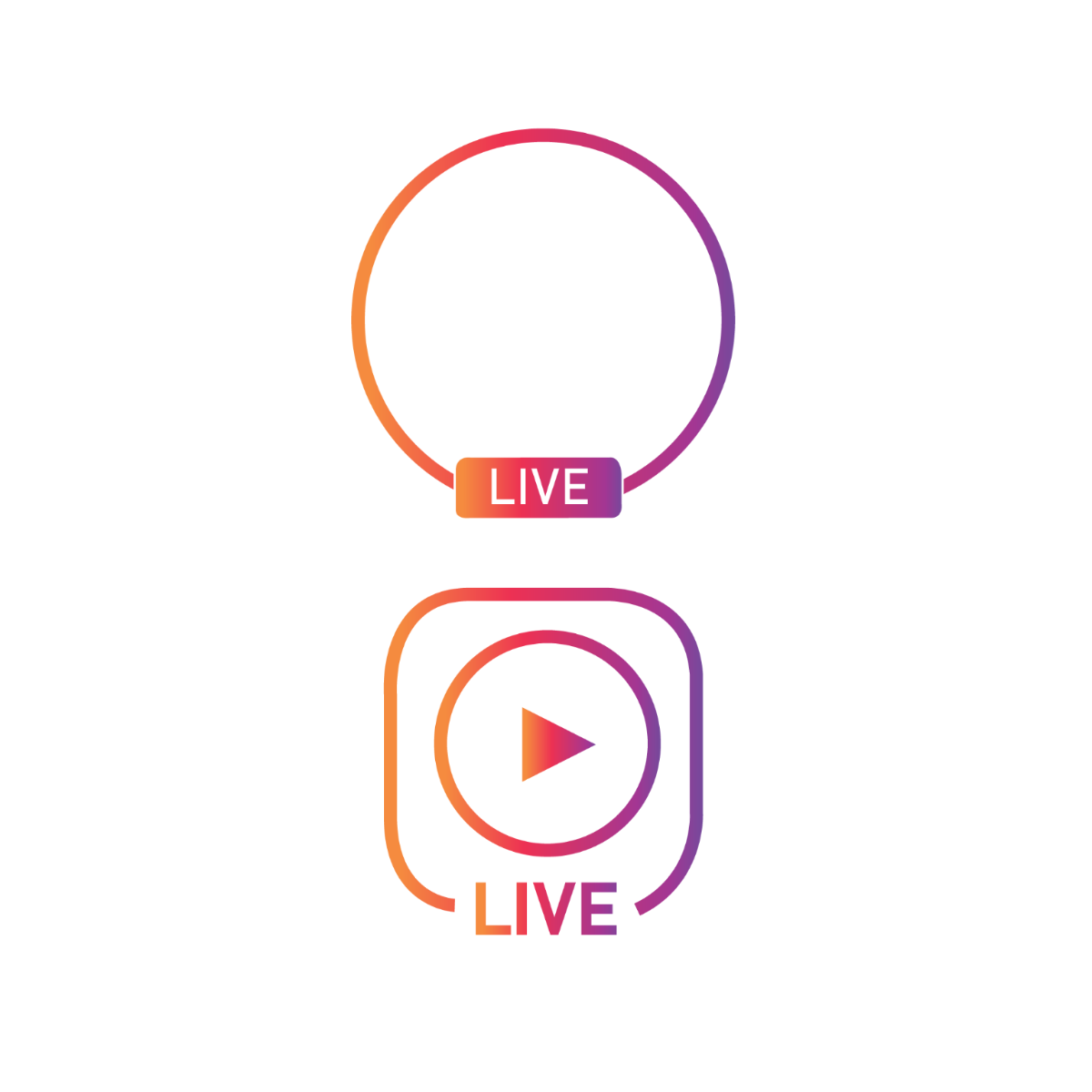 Instagram Live Logo Vector Template