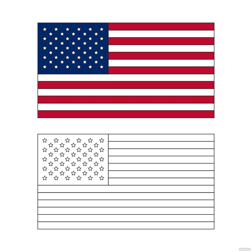 Free American Flag Line Vector