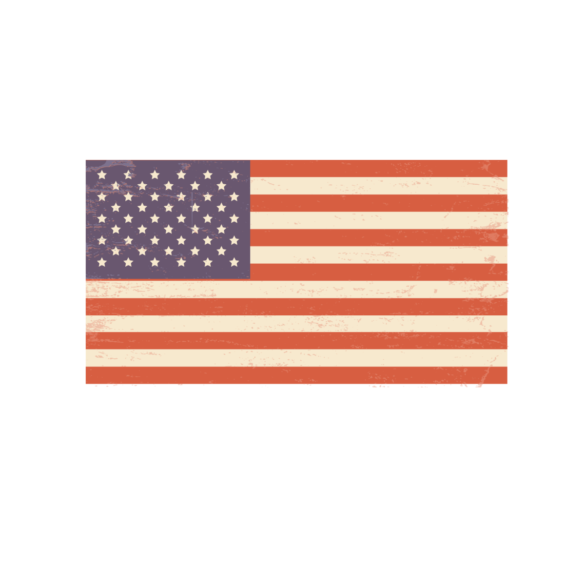 Faded American Flag Vector Template